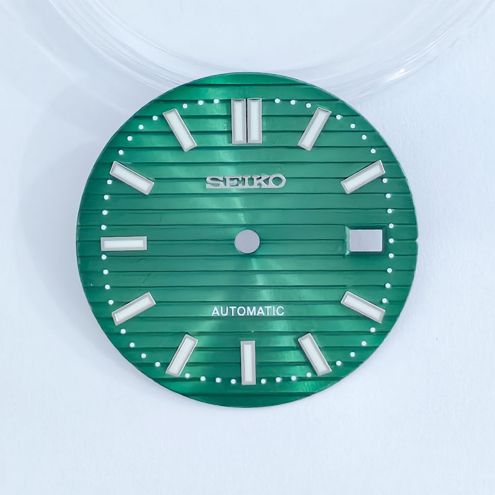 30.5mm Watch Dial Green Luminous For Seiko NH35 NH36 Movement Dials Mod Parts