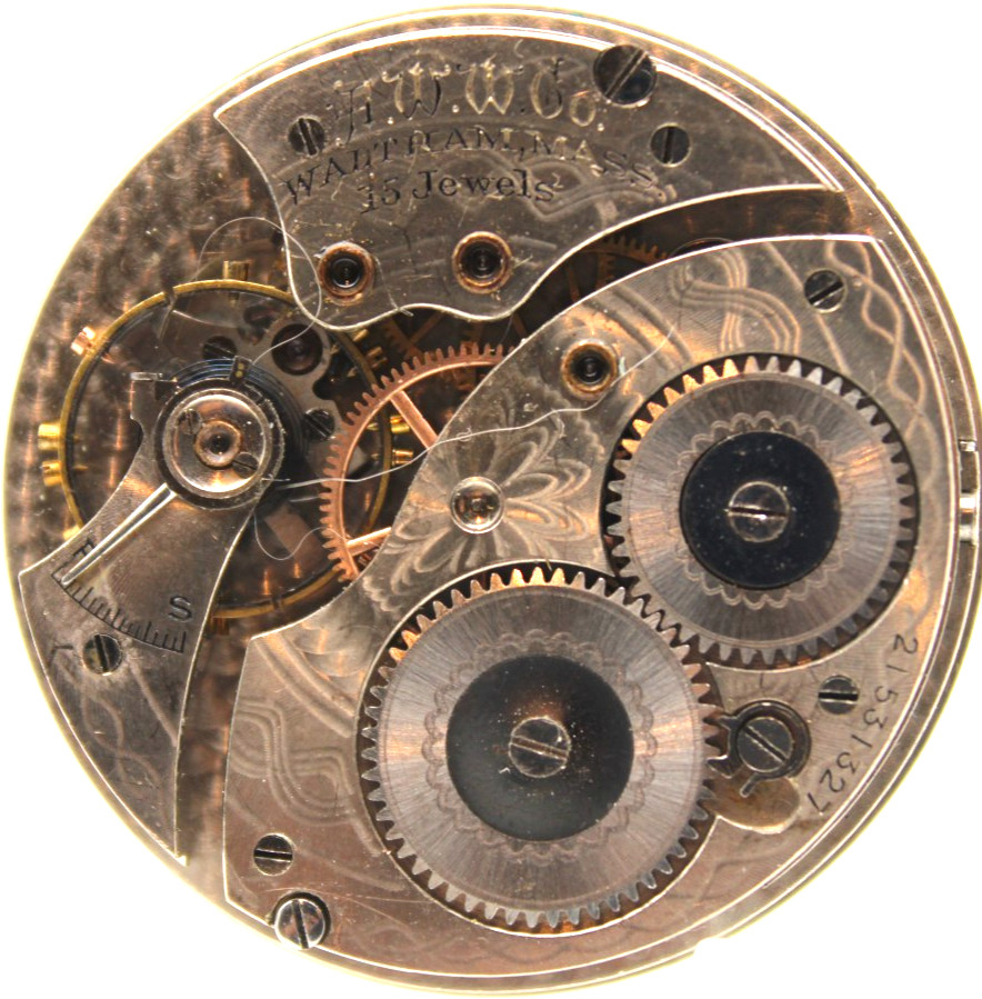 1917 WALTHAM POCKET WATCH MOVEMENT 21531327 GRADE: 220 12s 15j (EP)