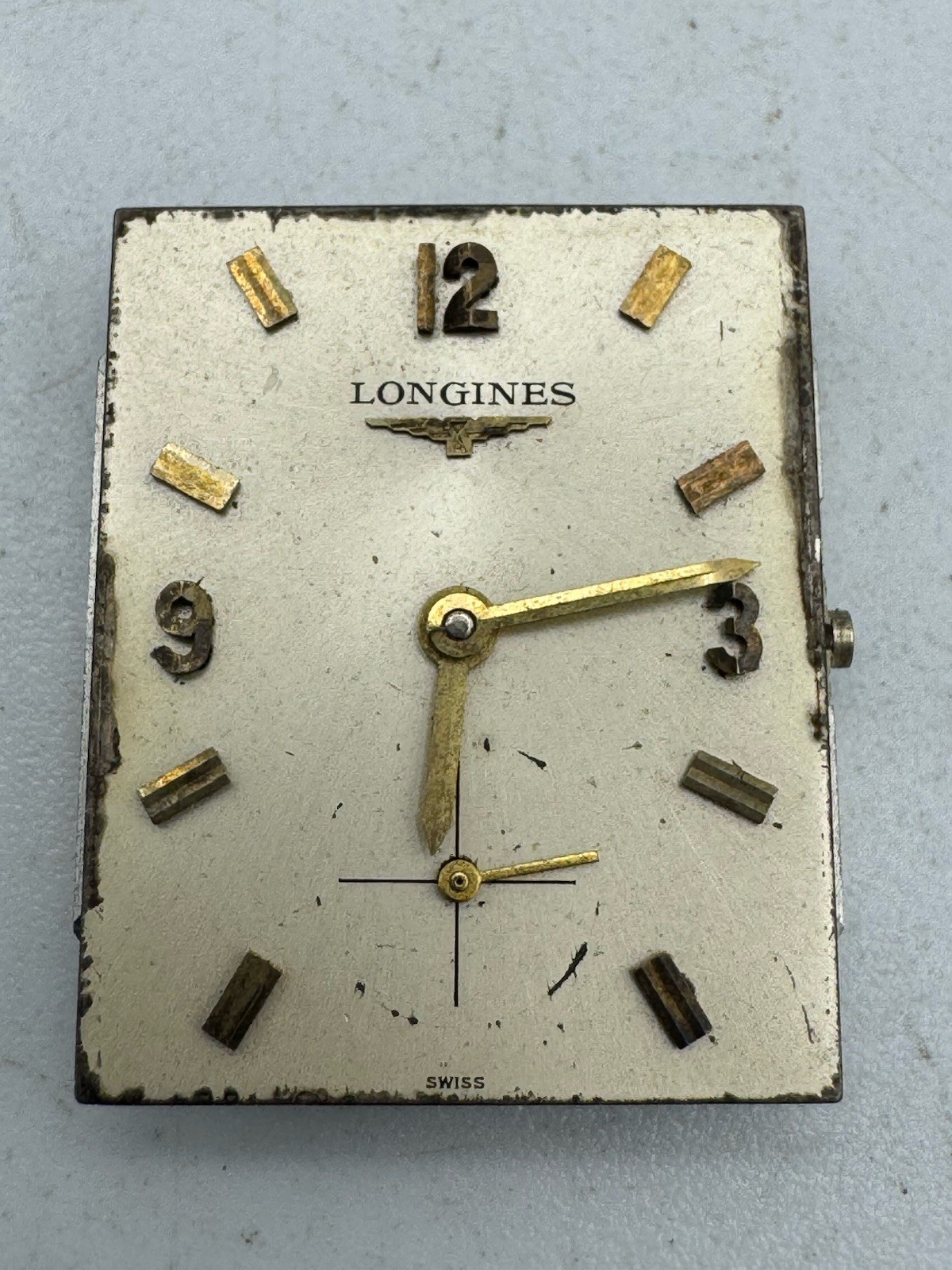 Vintage Longines Cal 370 Wristwatch Movement For Parts Or Repair