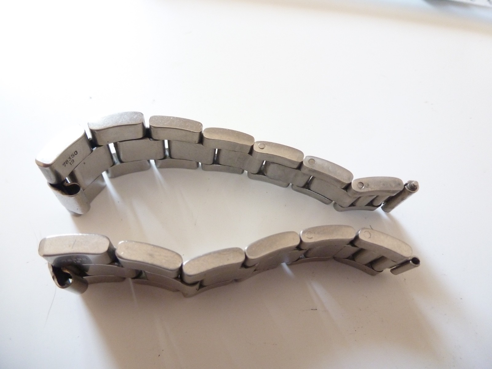 2 Half ORIGINAL Rolex Steel Bracelet 78350 19MM length Oyster without ends