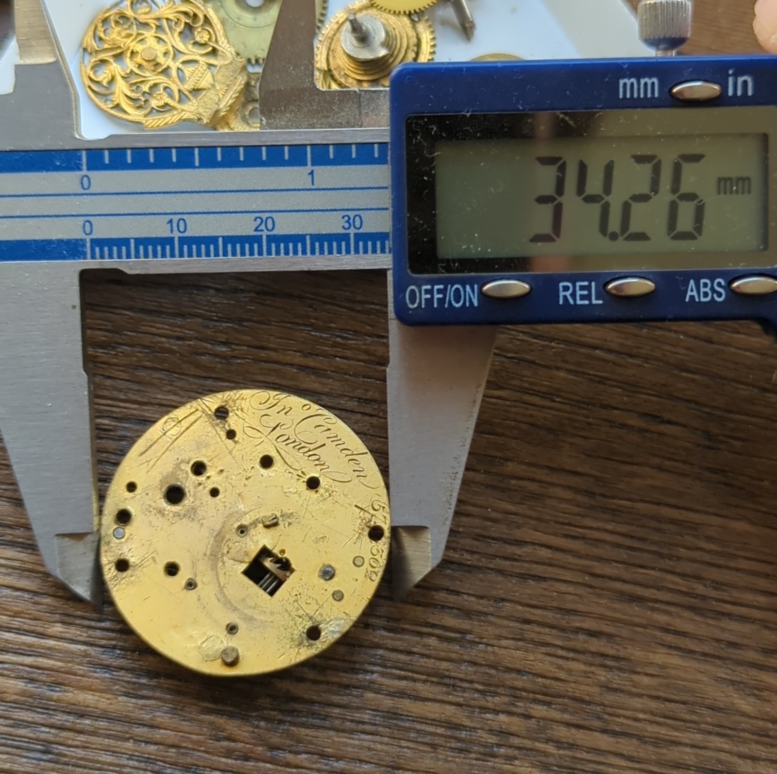 18th Century London Maker Verge Fusee Pocket Watch Movement In Pieces (CU22)
