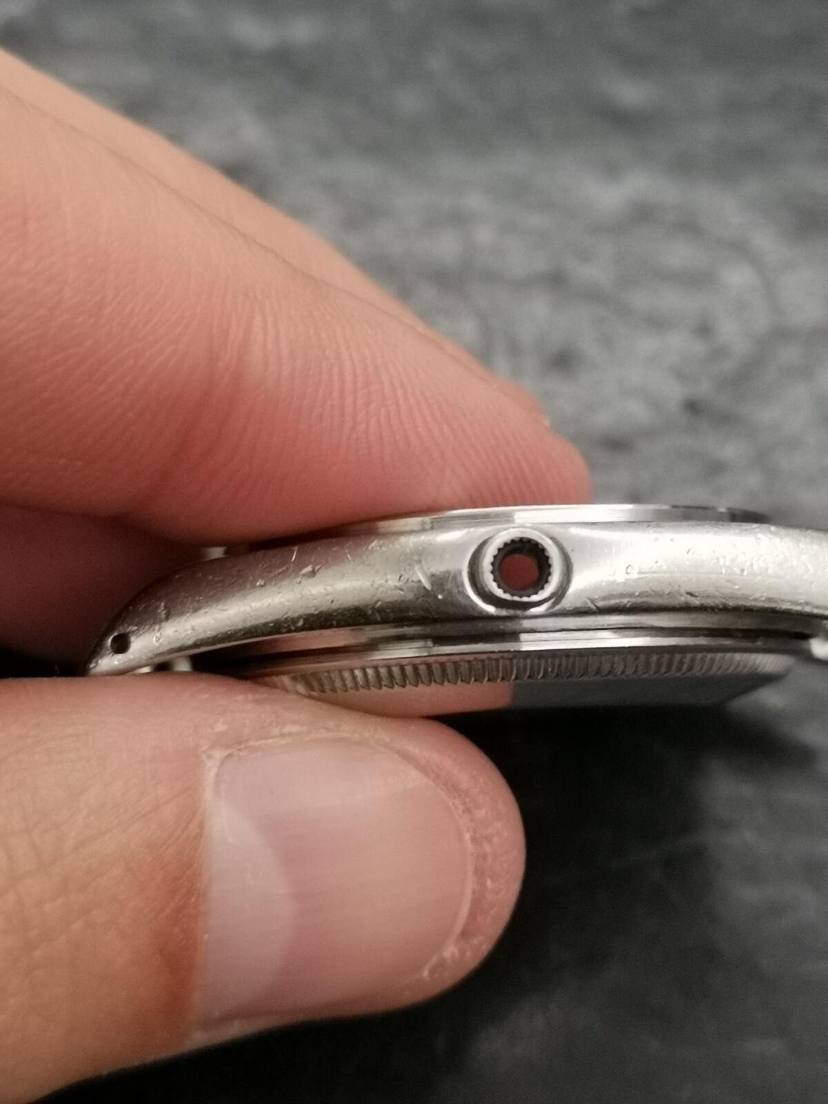 CROWN TUBE CASEBACK FOR ROLEX DATE 15010 – CASE, CASEBACK, CROWN TUBE