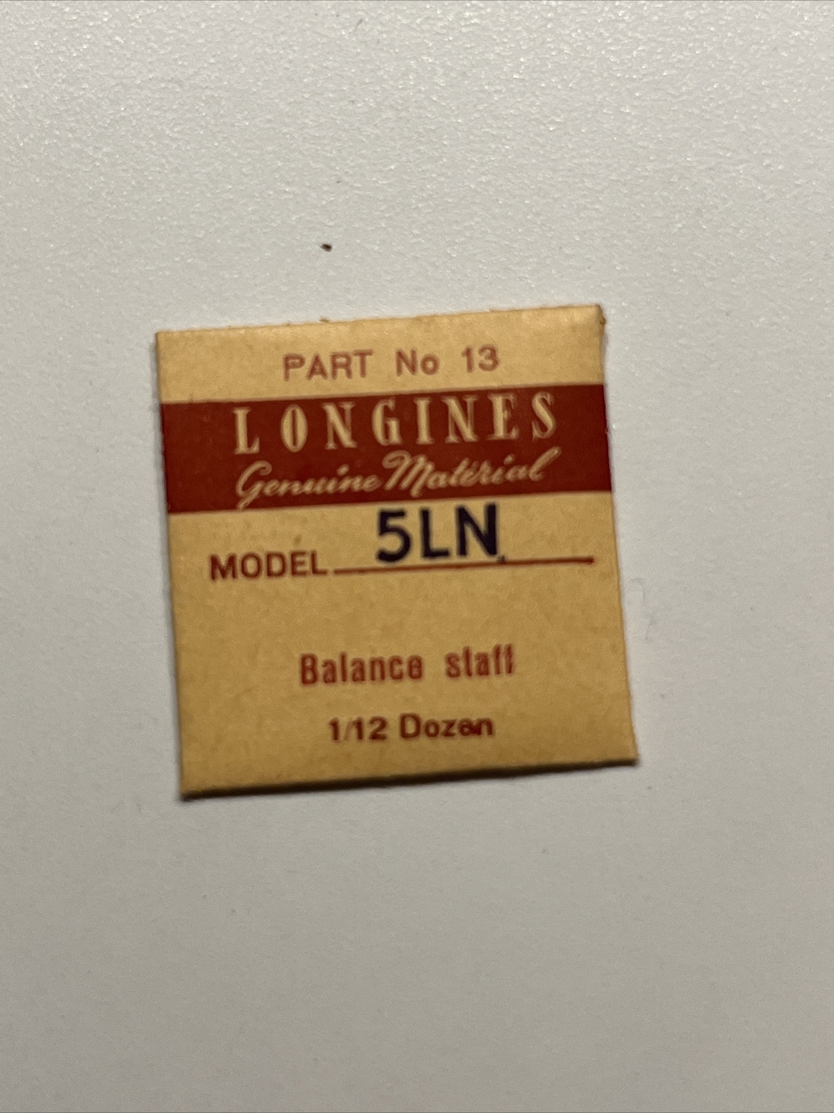 Genuine Longines NOS Part #13 Balance Staff Model 5LN