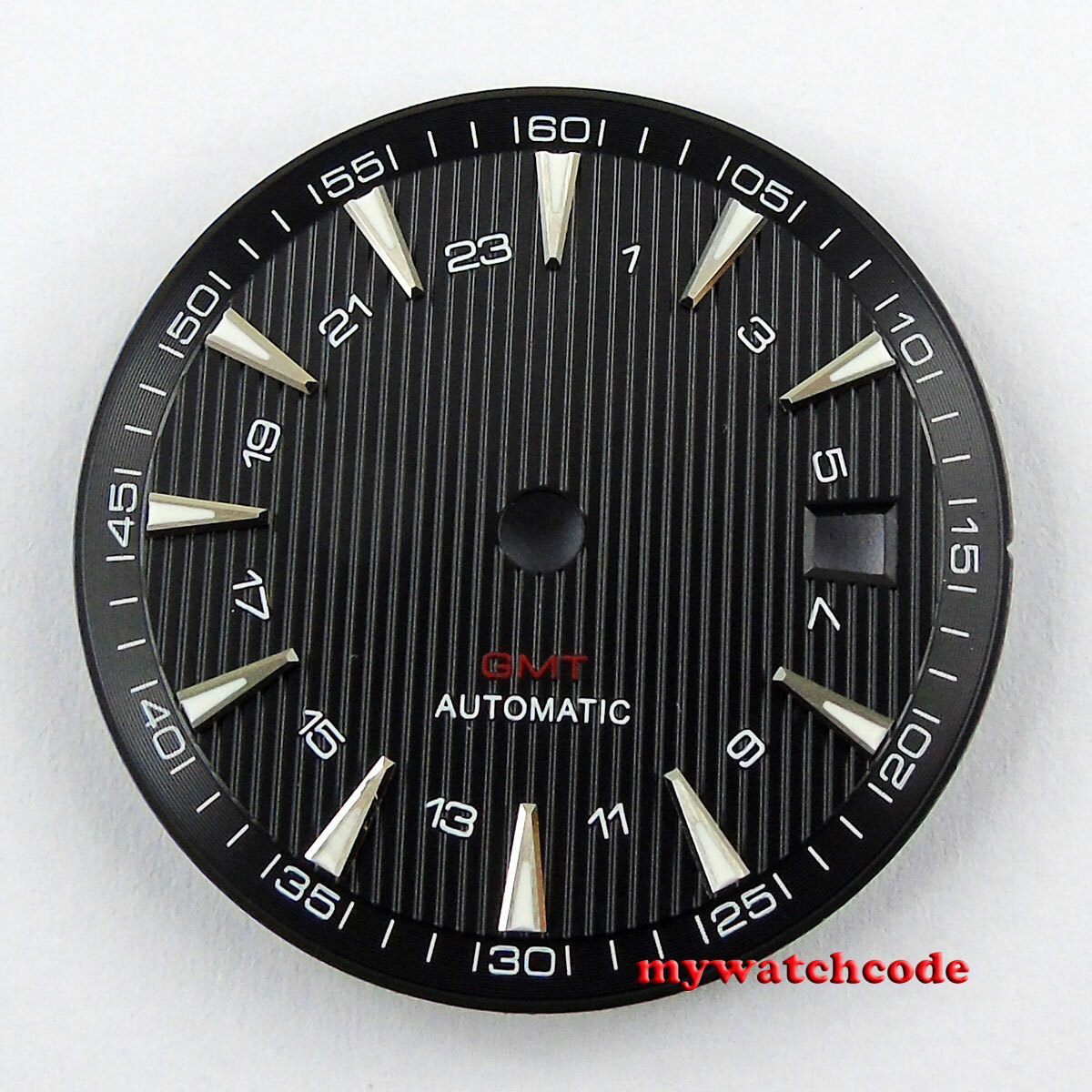 31mm pure sterile black white blue dial fit GMT mingzhu 3804 3804 mens watch