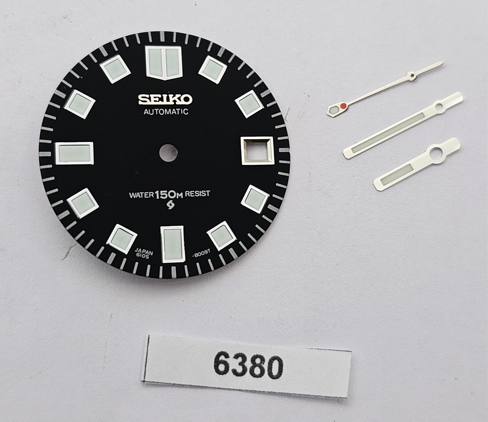 NEW SEIKO SUWA DIAL HAND SET 6105 8000 6105-8110 8119 WHITE VER. WATCH BVT06380