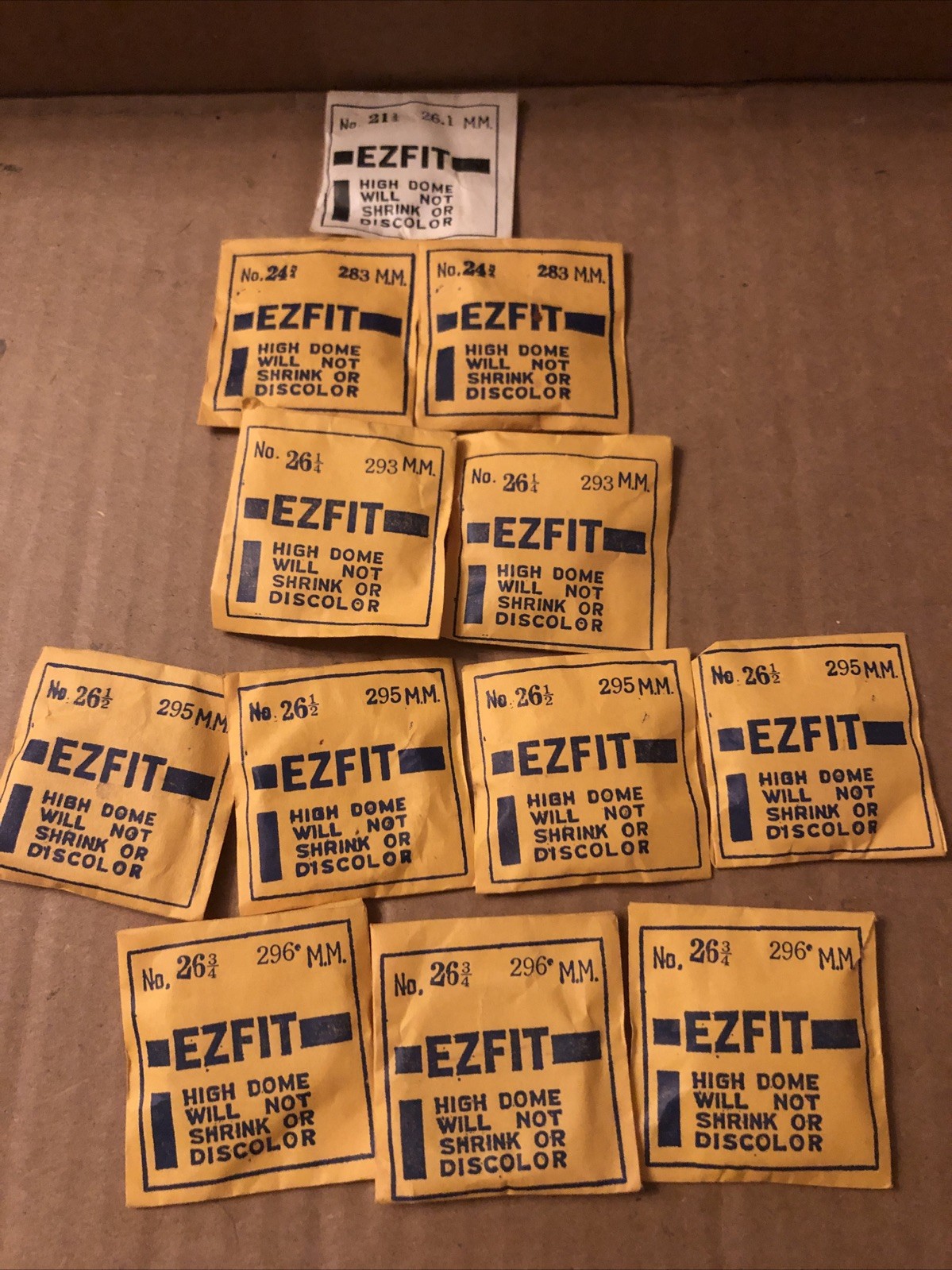 12 E-Z-FIT HIGH DOME ROUND PLASTIC WATCH CRYSTAL NOS