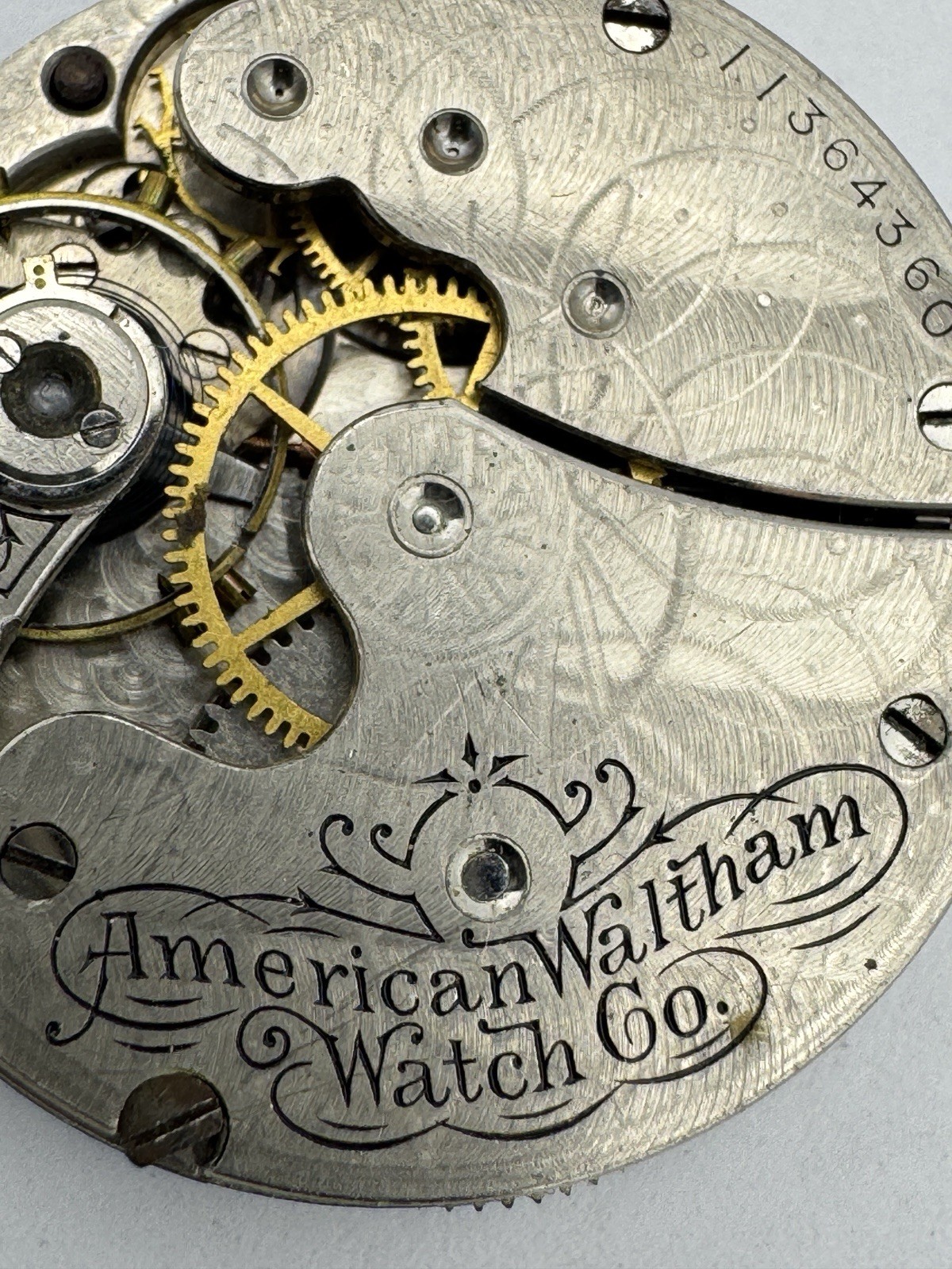 Vintage Waltham 0s 7J Model 1891 Seaside Pocket Watch Movement For Parts Repair