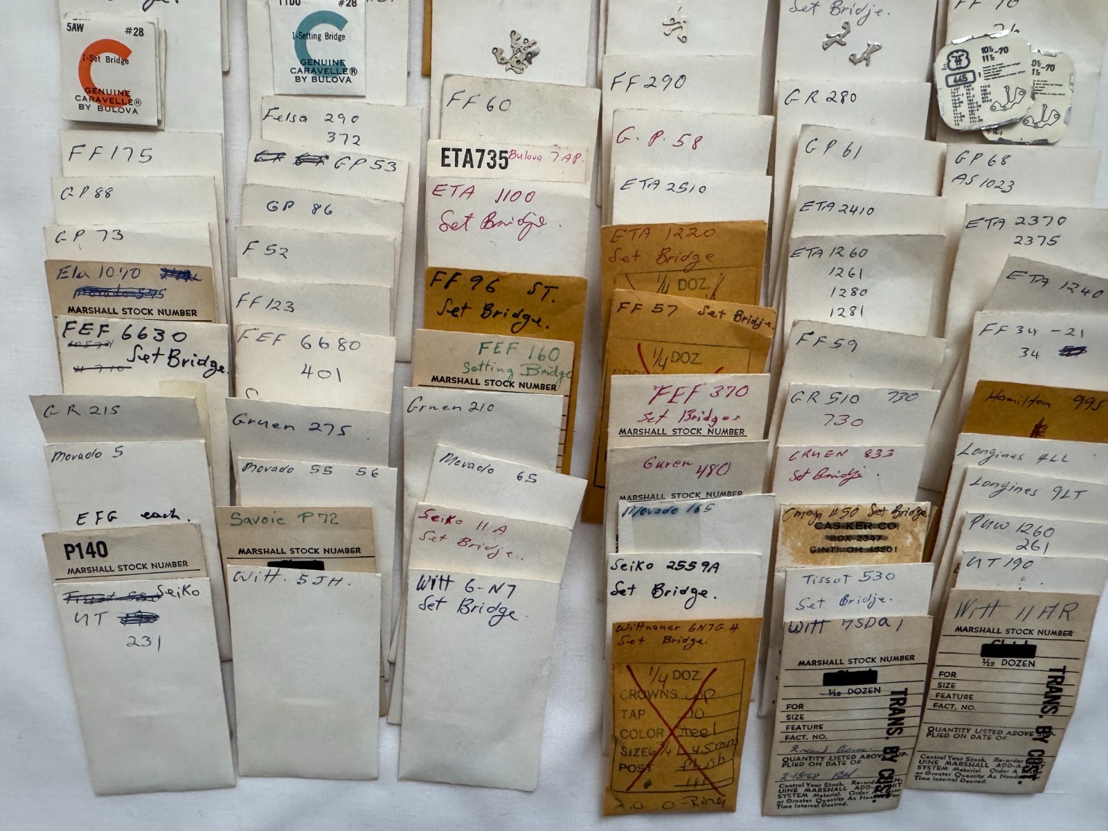 More than hundred Set Bridges Lot for most popular watches.