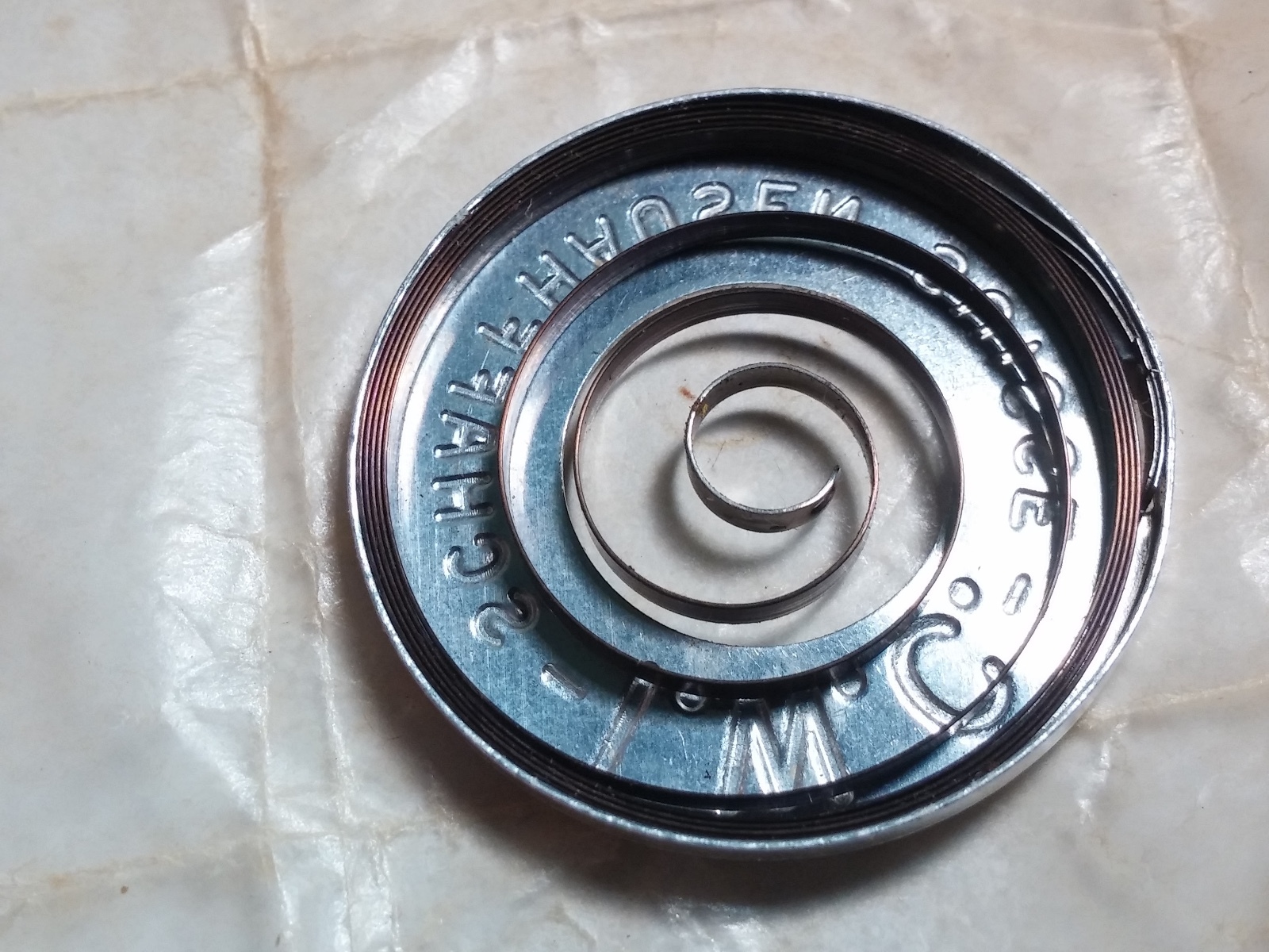 Genuine IWC ligne 19 cal H.5 mainspring, no 4303, for watch repair