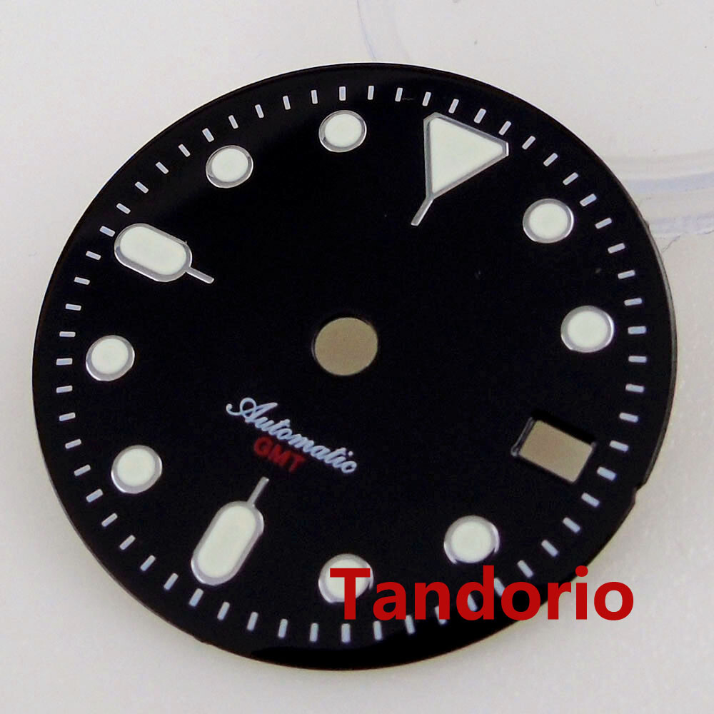 29mm Sterile Watch Dial Face Fit NH34A NH34 GMT Automatic Movement Date Luminous