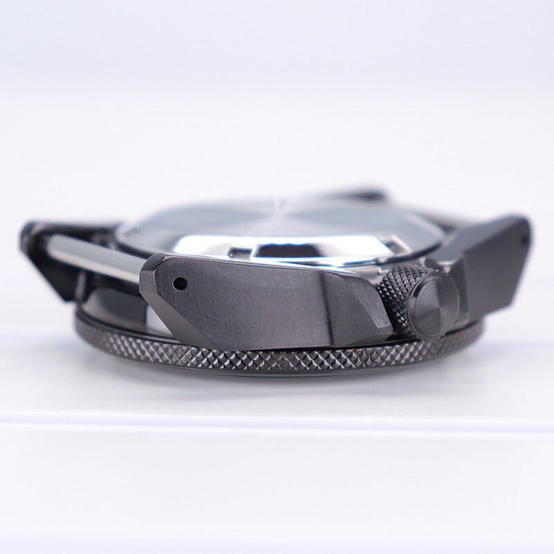 Modified Seiko Samurai 43.8mm Watch Cases Sapphire Glass For Seiko NH35 Movement