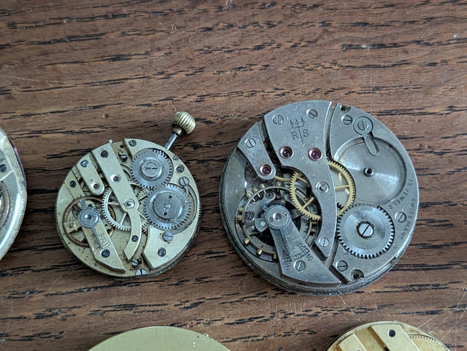 Pocket Watch Movements for Repair / Parts, Mixed Lot, Watchmaker Parts #S854