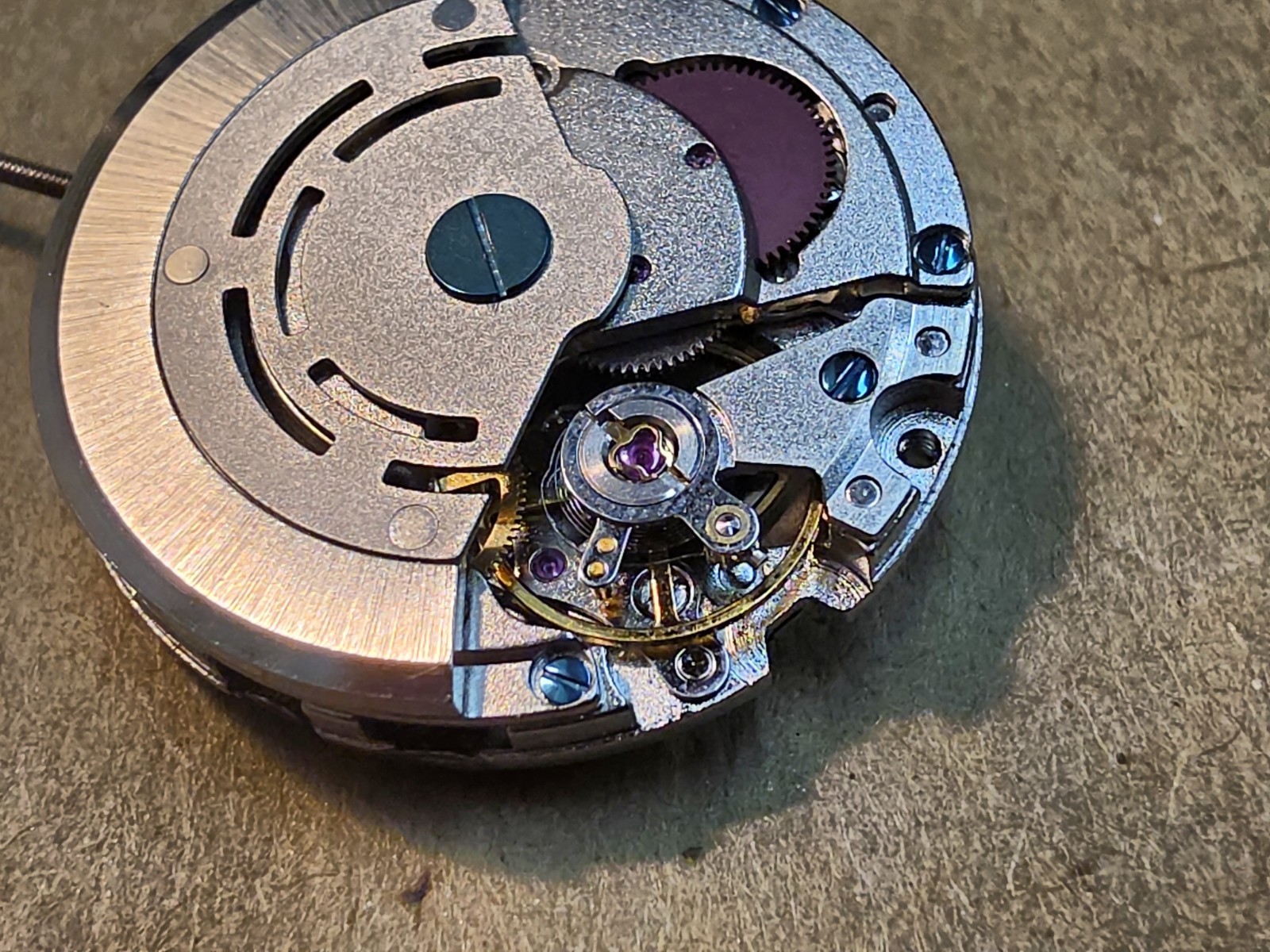 NOS Date GMT Automatic Watch Movement With 30.5mm Dial & 4 Hands