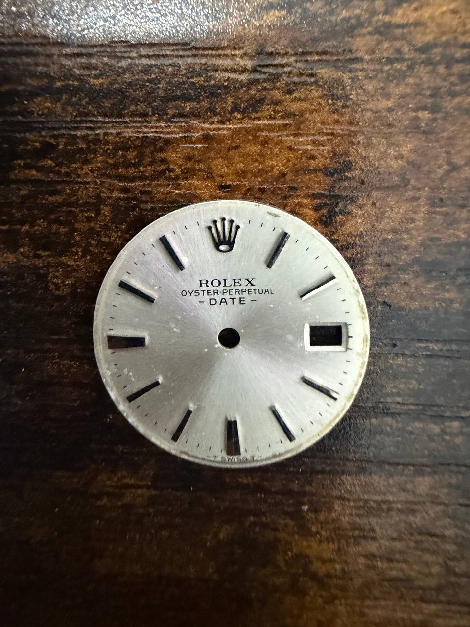 ROLEX LADIES OYSTER PERPETUAL DATE 6517 6516 6519 SILVER STICK DIAL USED COND