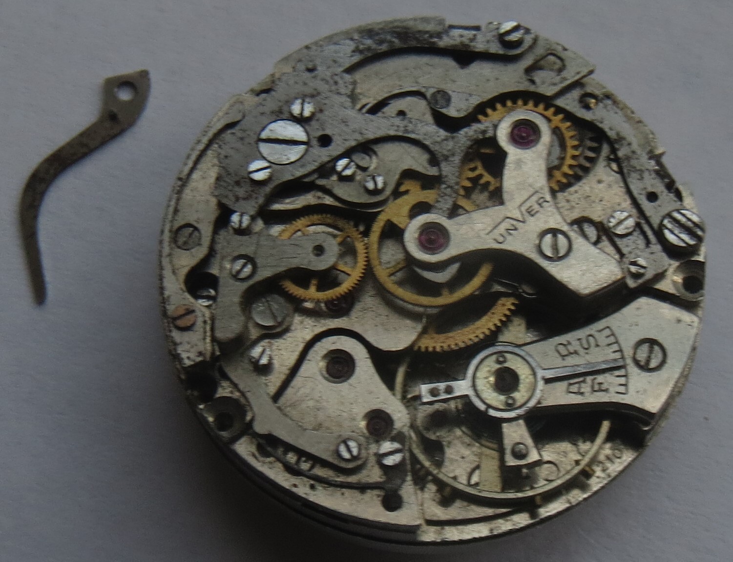 Unver cal. Venus 210 chronograph mens wristwatch movement balance Ok.