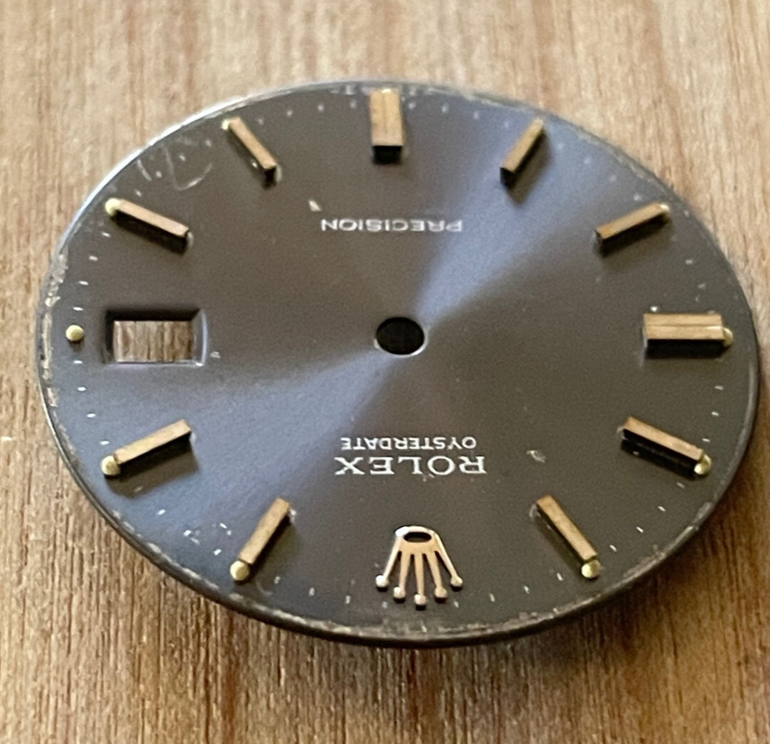 Vintage Rolex Oysterdate Precision Watch Dial for 6694 Gray Blue