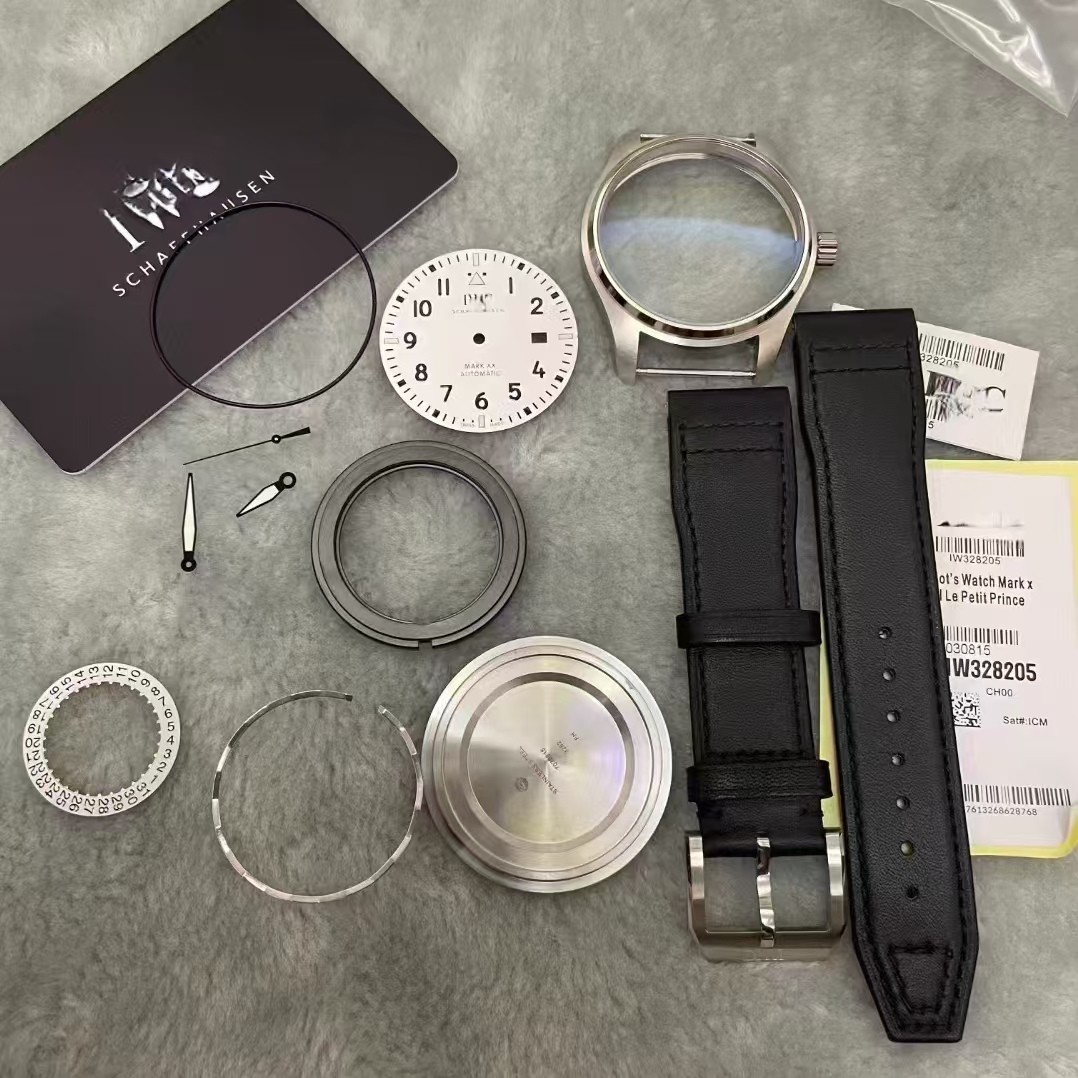 DIY Watch Part Kit for 2824 2892 Mark XX Watch Case+Dial+Hands+Leather Strap