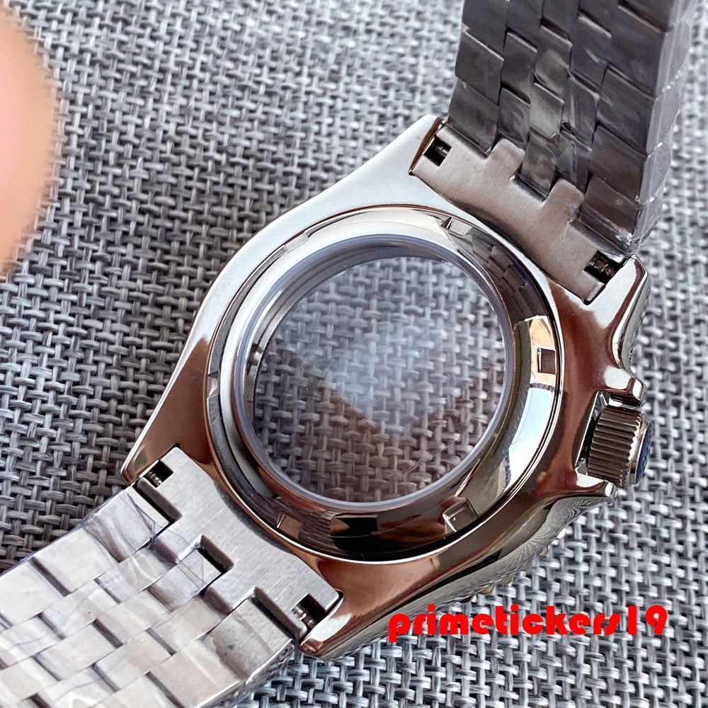 Dive Skx007 Mod 41mm Watch Case+Band Sapphire 3.8 Crown Clear Back Fit NH35 NH36