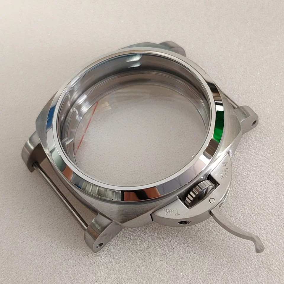47mm Stainless Watch Case Mineral Glass For ETA6497 ETA6498 ST3600 Movement