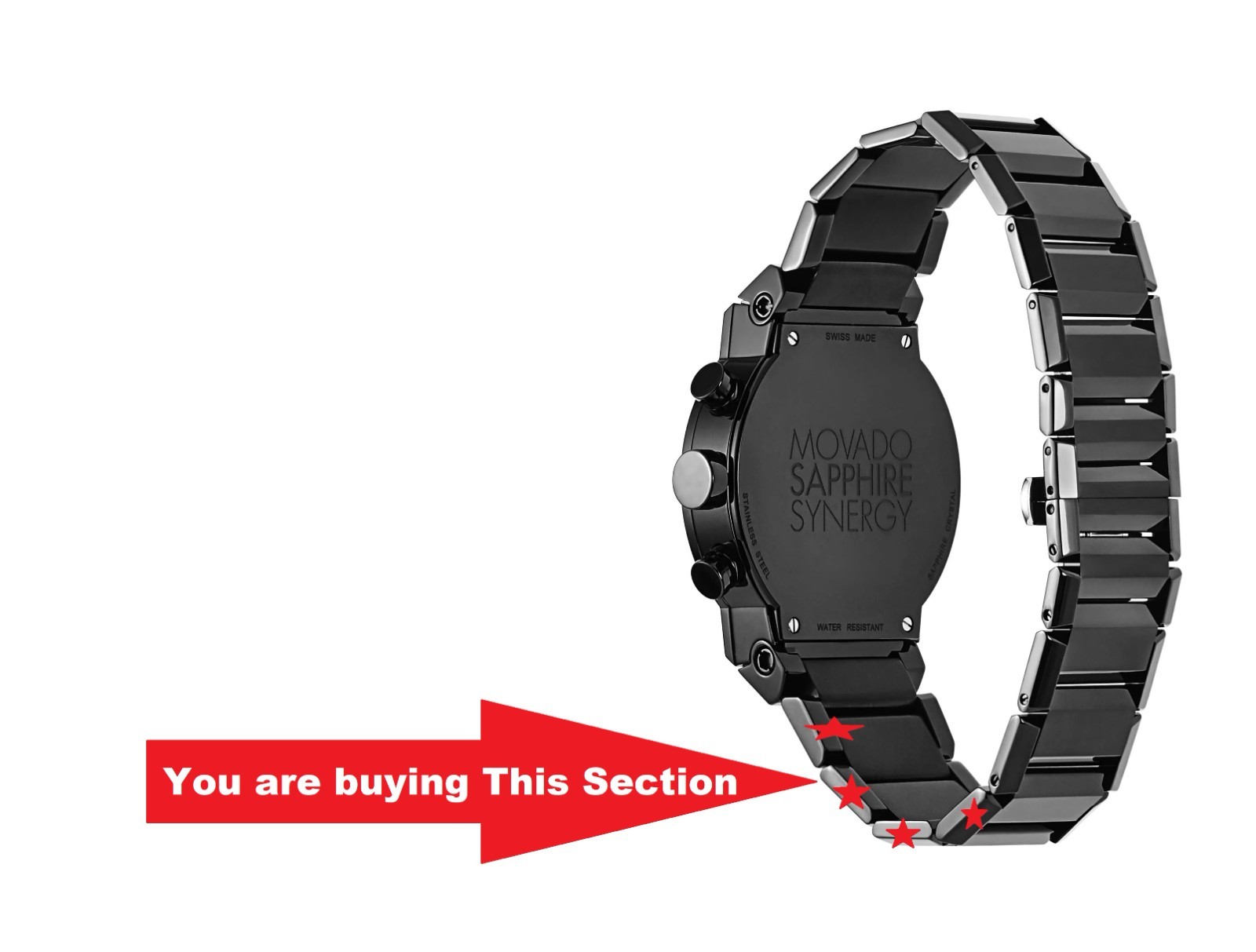 Movado Sapphire Black Synergy Mens Watch Quarter Band 060680
