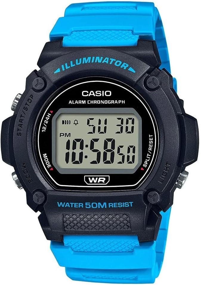 Casio W-219H-2A2VDF Illuminator Chrono Alarm Men’s Watch