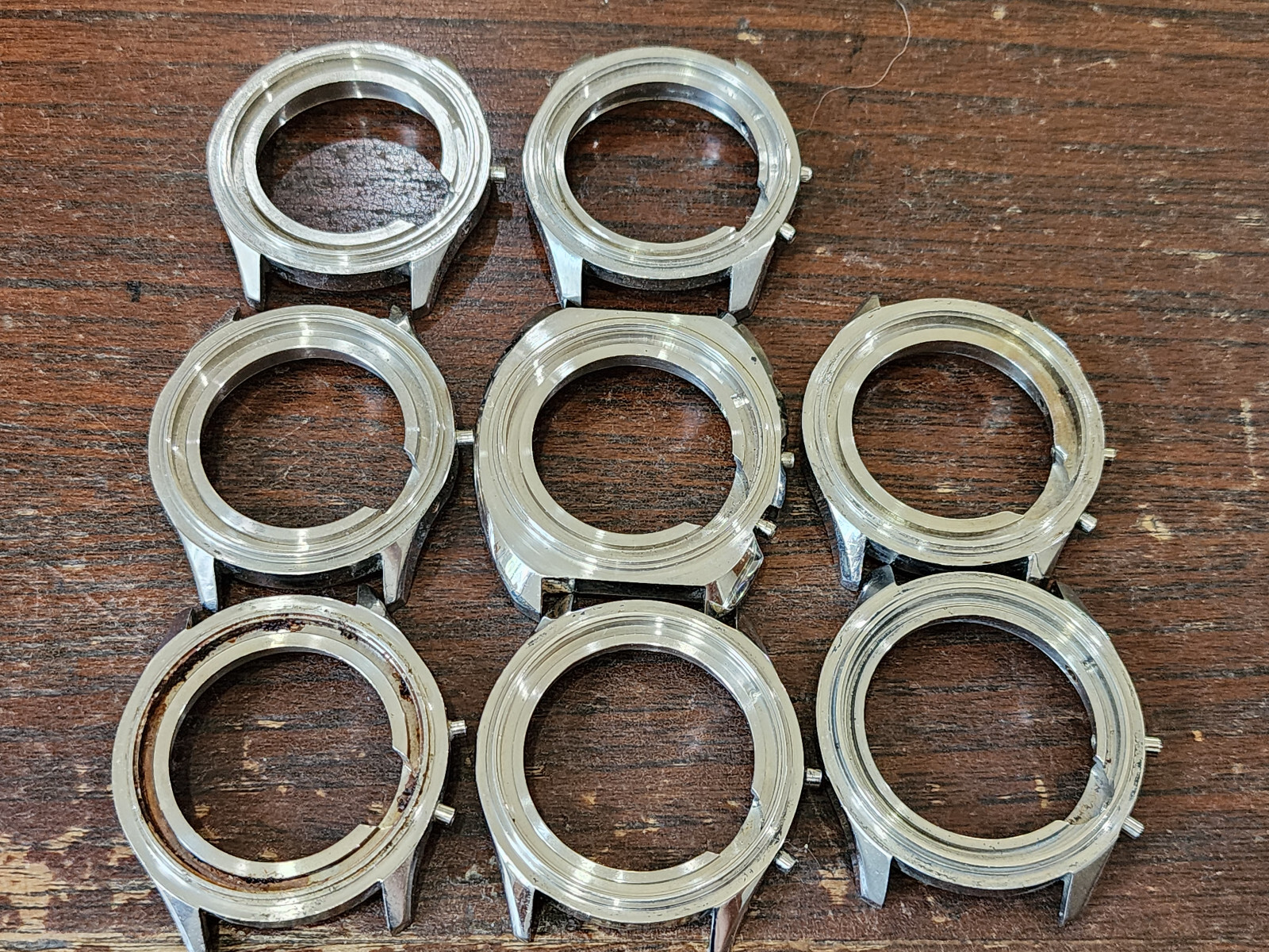 8 x RARE GENUINE USED CASE Orient kd KING DIVER COMPRESSOR GENTS STAINLESS STEEL