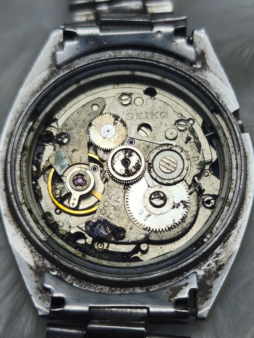 Vintage Seiko Automatic Day Date 7009-8740 Men’s Watch Not Working For Parts Rep