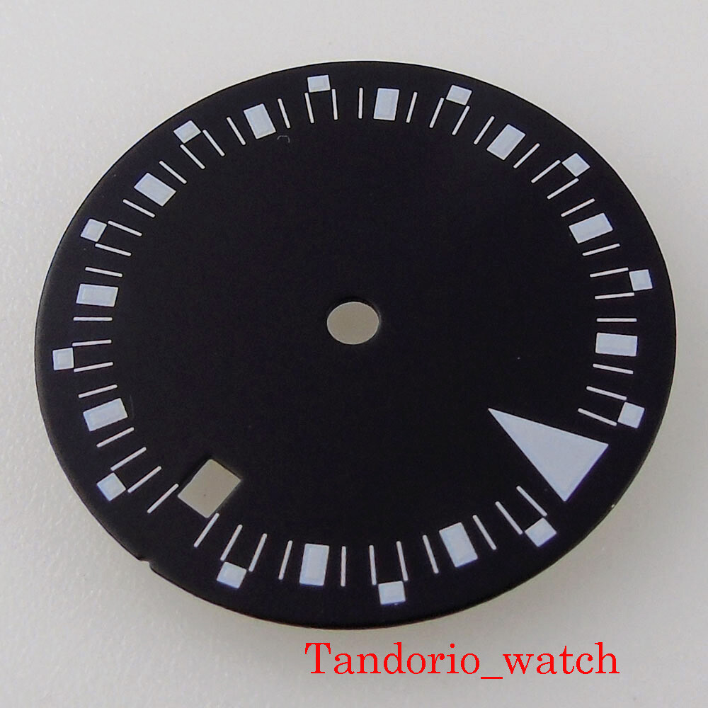 29/30.3mm Black White Sterile Watch Dial Face For MIYOTA 8215 821A DG Movement