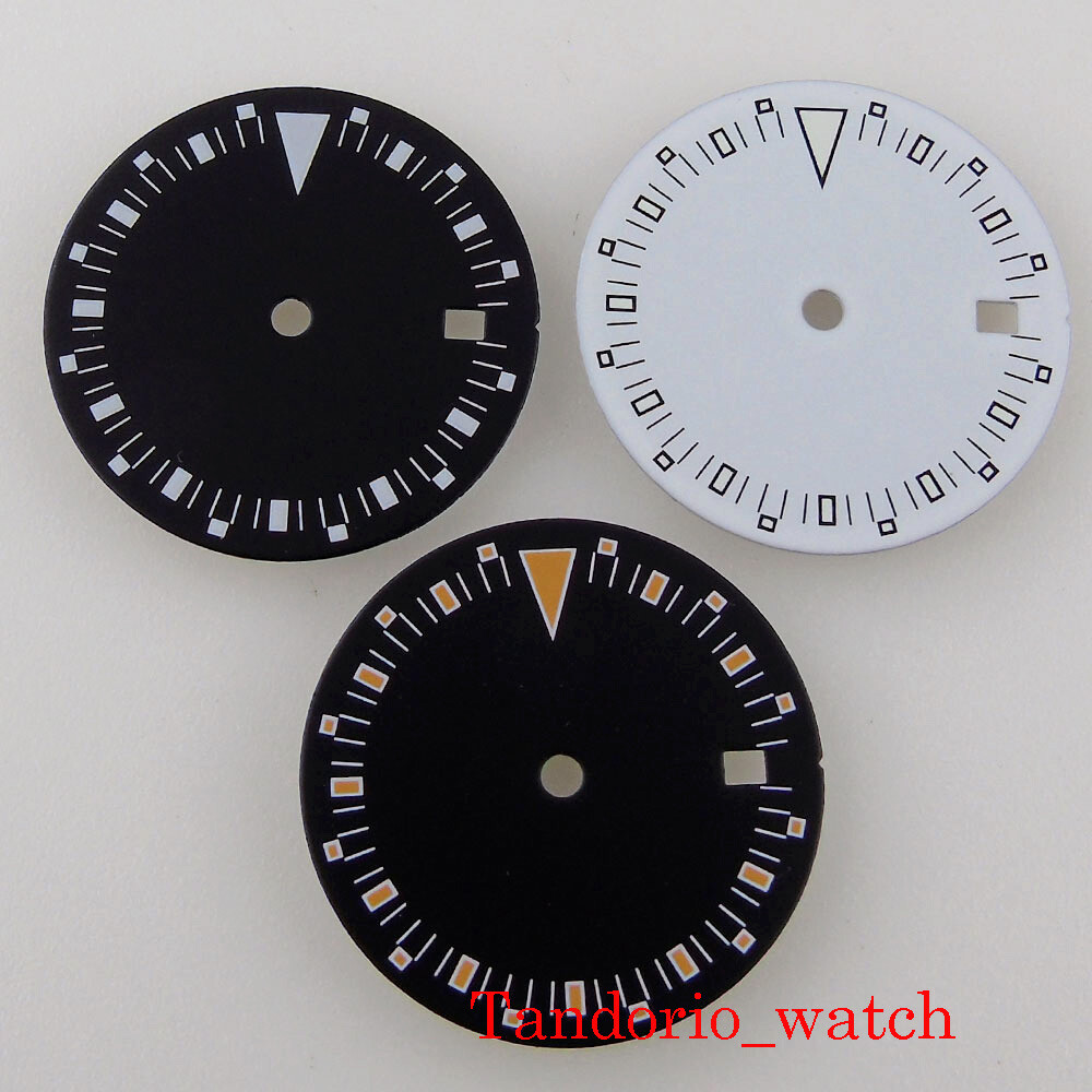29/30.3mm Black White Sterile Watch Dial Face For MIYOTA 8215 821A DG Movement