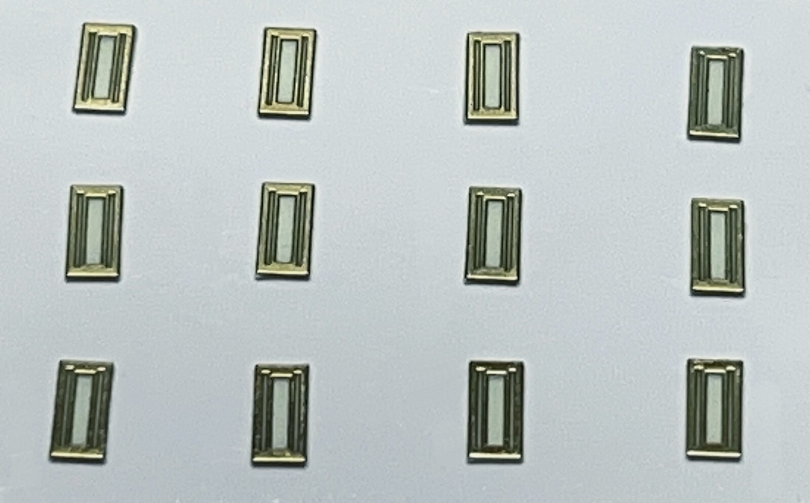Watch Dial Hour Markers 12 pieces Green Blue LUMINOUS Indices Dots Rectangles