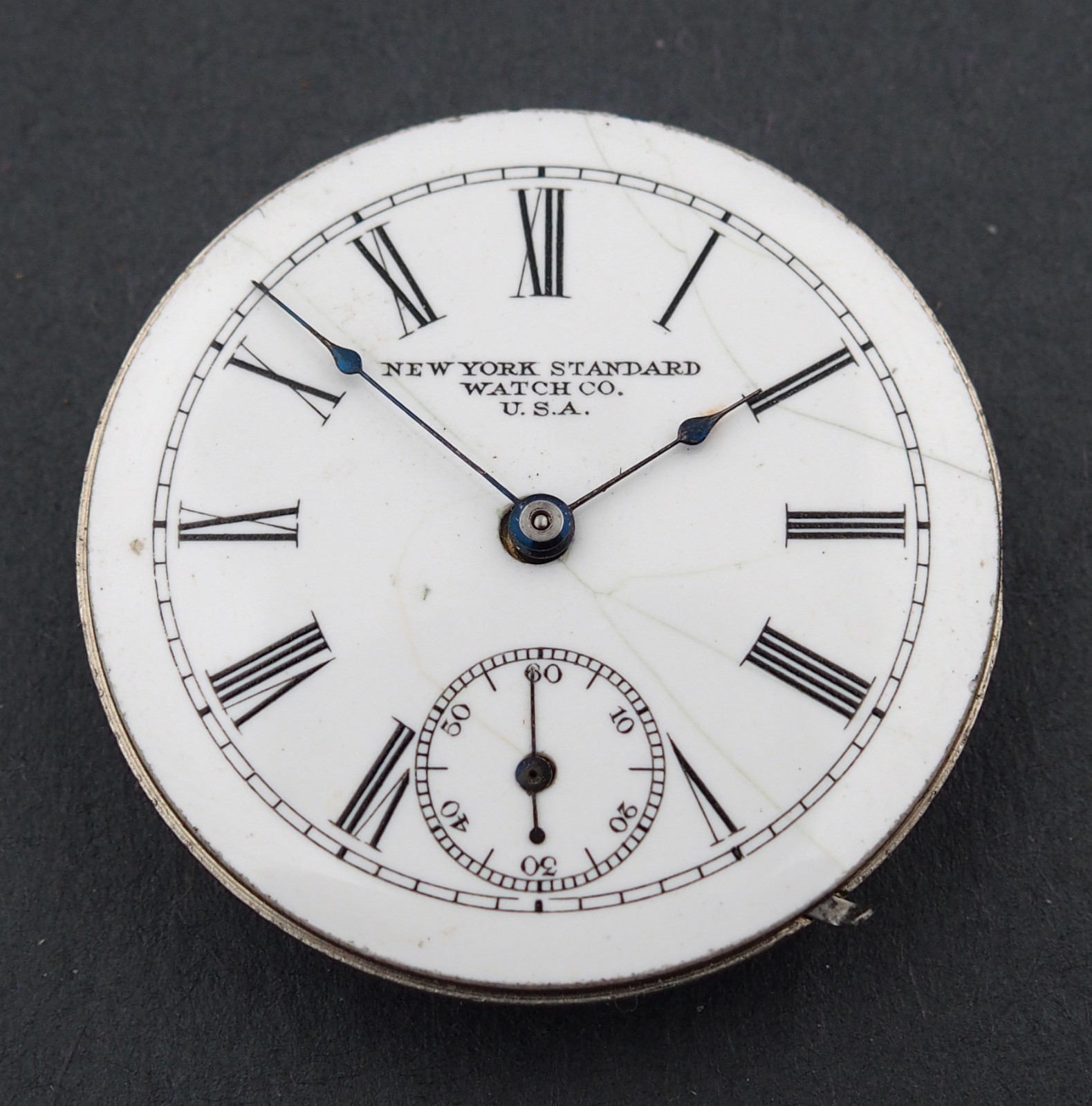 New York Standard 6s 7J HC Grade 44 Pocket Watch Movement Parts #F277