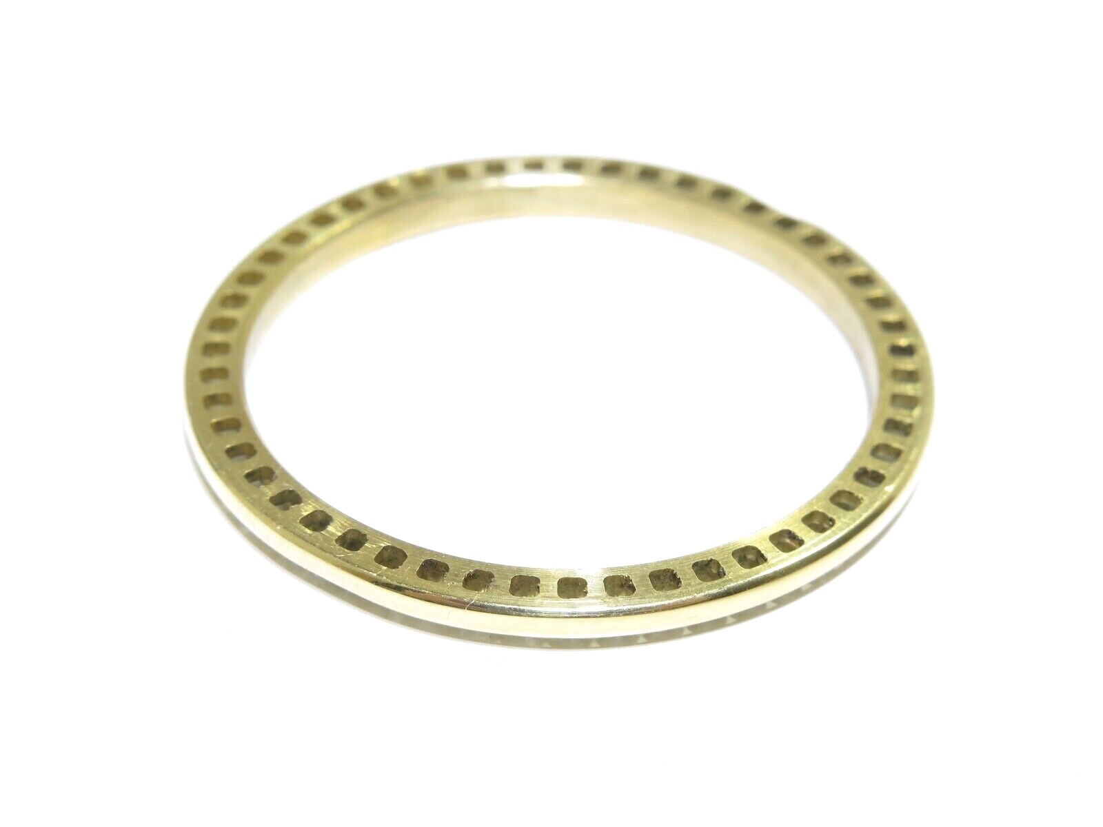 Rolex 36mm Day Date/Date Just 14k Gold 2ct White Round Cut Diamond Channel Bzl