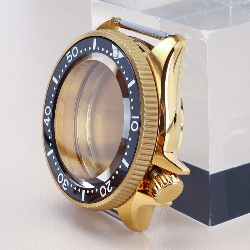 38mm Sapphire Ceramic 10ATM Steel Watch Case Modify Turtle Mod For Seiko NH35 36