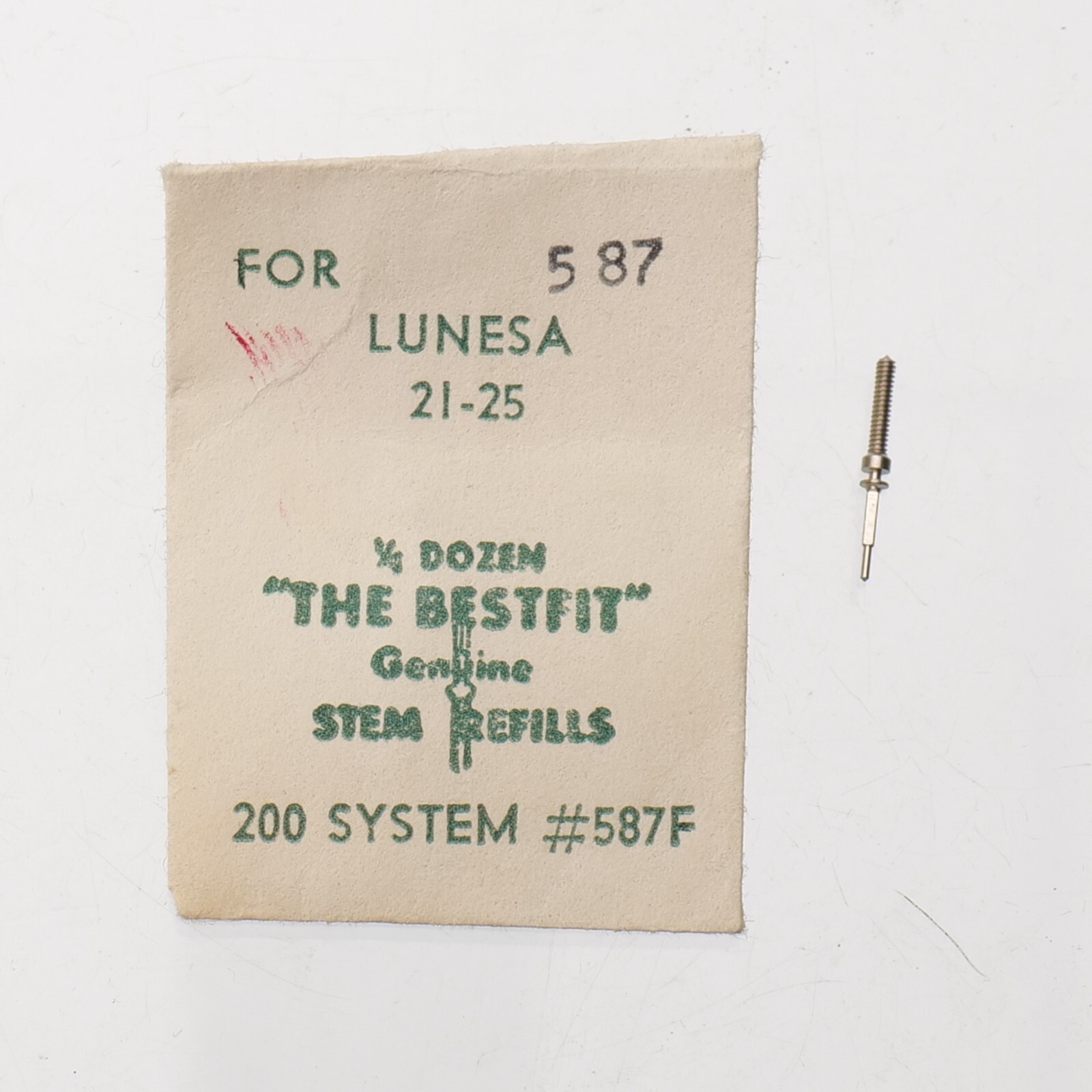 LUNESA L21, 21 Watch Stem – 200/587F BESTFIT NOS Watchmakers Part