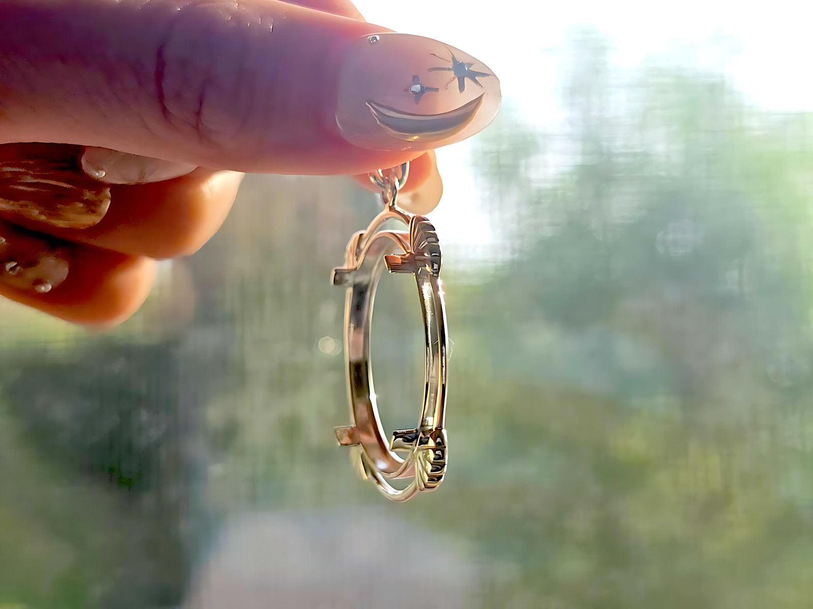 925 Sterling Silver Prong Back Clamshell Edge Bezel for 24mm Quarter 25Cent