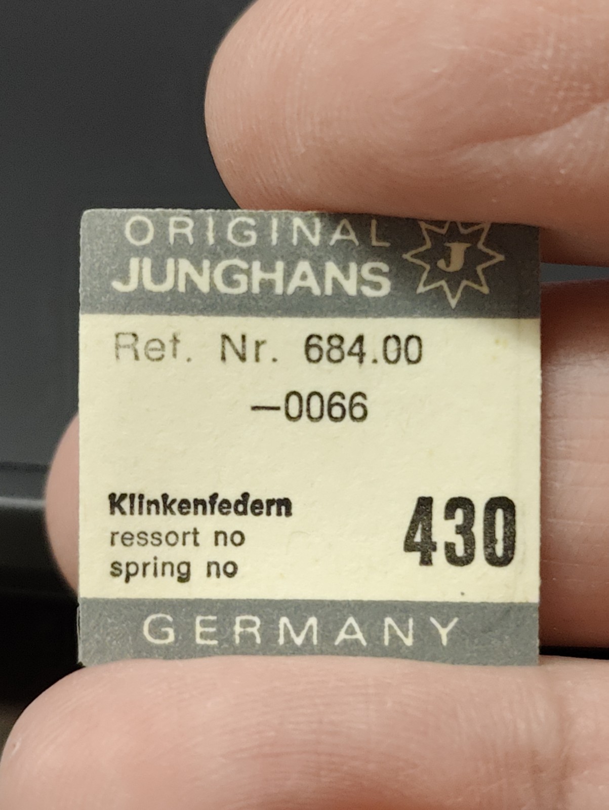 NOS Junghans J Cal. 684.00 Part 430 Click Spring – 5 Pack