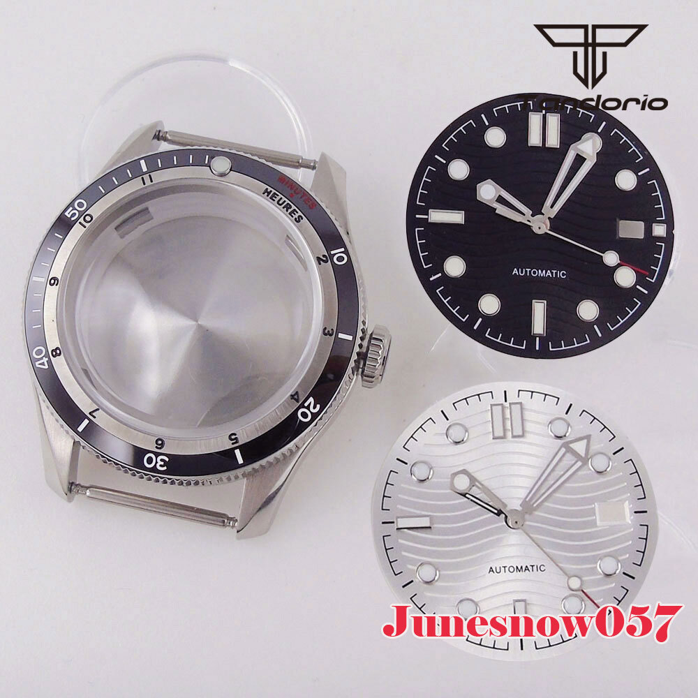 Accessories Part Black/White Watch Case Dial Hand Set Lume Fit NH35 NH36 ETA PT