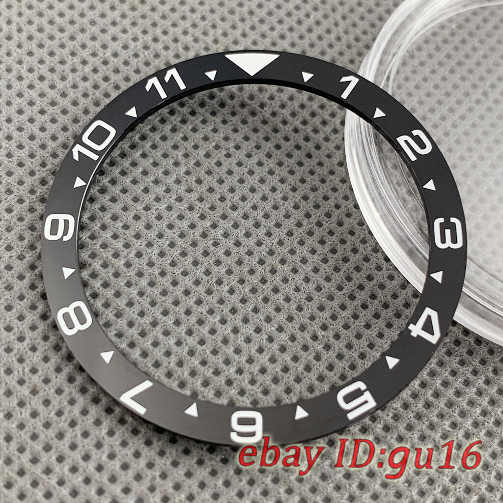 38mm Black/Blue/Green/Gray flat ceramic bezel fit SKX007 SKX009 bezel insert