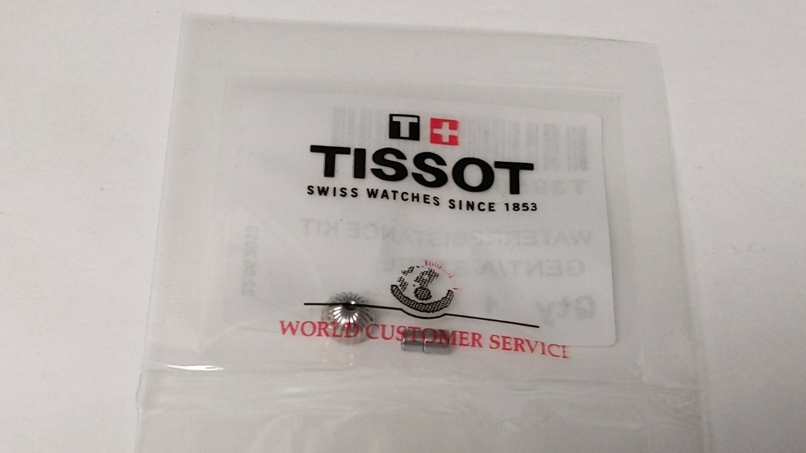 Tissot CROWN S/S T395034781 with tube approx 5.5-6mm crown diameter gent T045