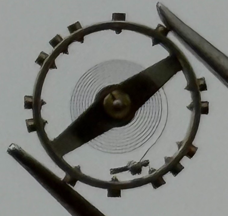 ETA 761 1201 Balance Wheel Complete And Spring Renata 145 M Watch Movement Parts
