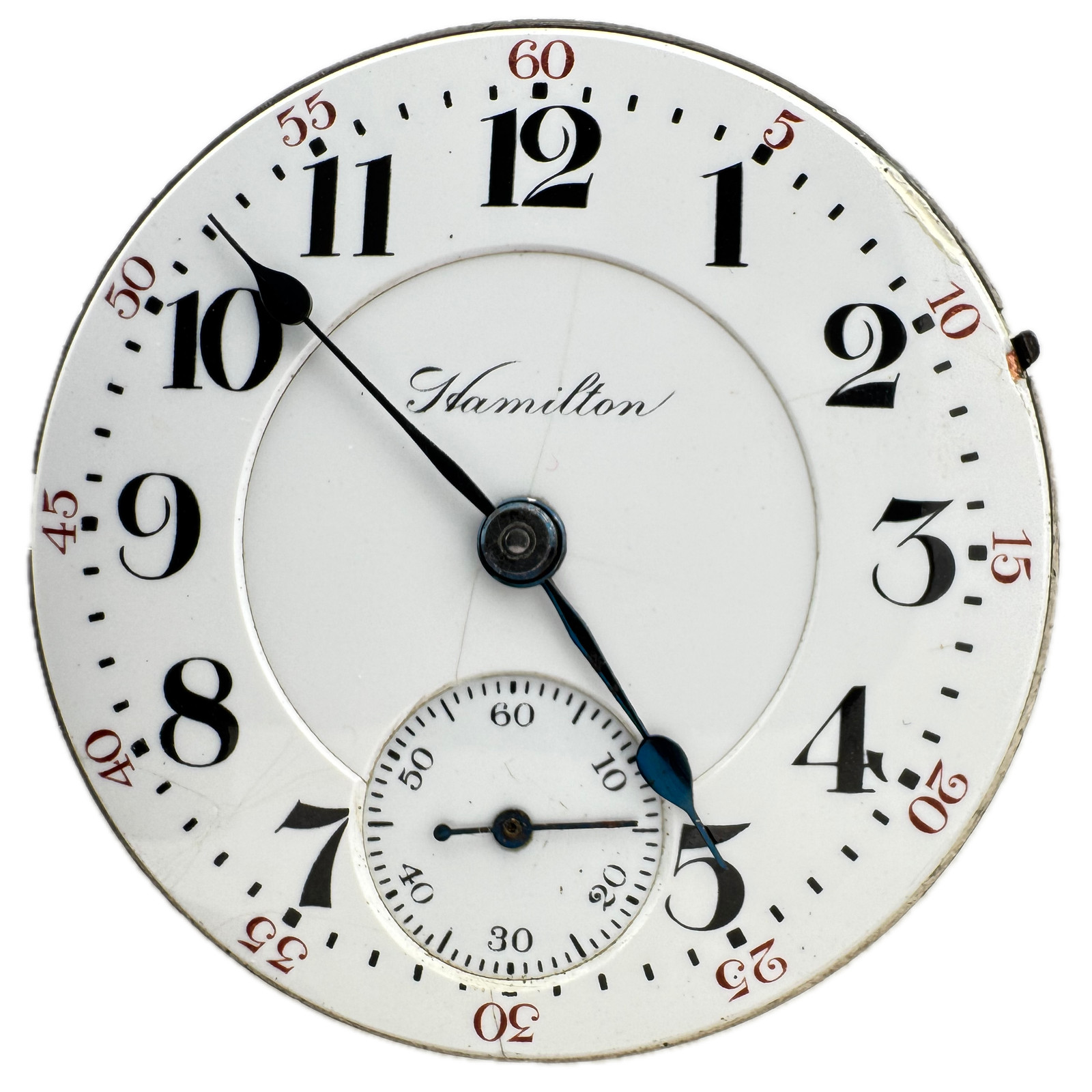 Antique 18s Hamilton Double Sunk Railroad Class A Pocket Watch Movement 940 USA