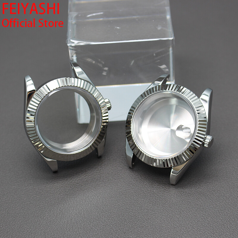 36mm40mm Watch Case nh35 Cyclops Sapphire Glass For Seiko Nh36 nh38 8215Movement