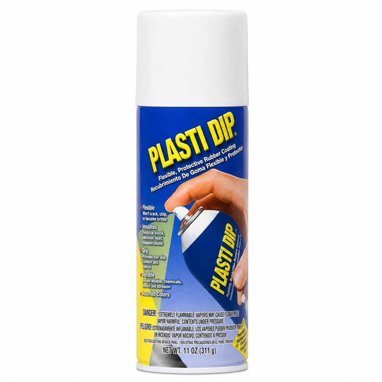 Plasti Dip Spray Coating, White, 11 oz Aerosol Can, Multi-Purpose Peelable Ru