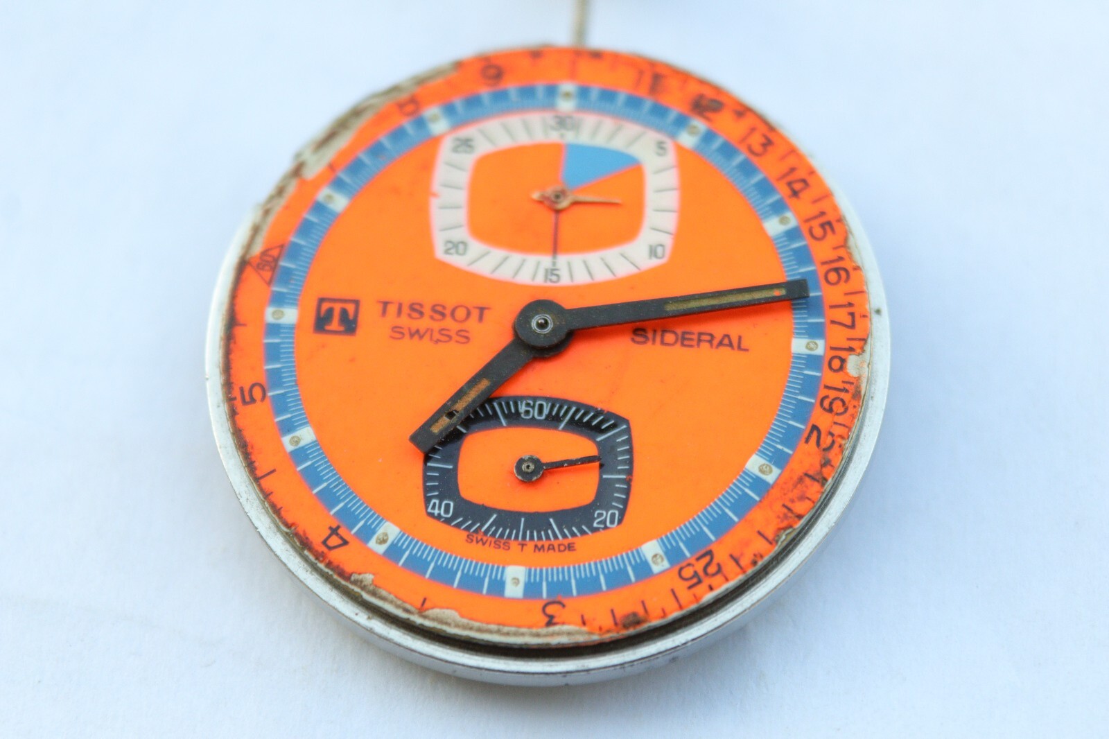 VINTAGE TISSOT SIDERAL CHRONOGRAPH WATCH DIAL MOVEMENT WORKING CAL 872 LEMANIA