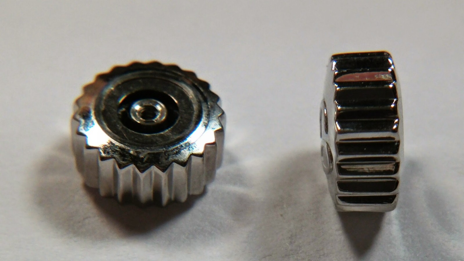 Unbranded waterproof dress crown 6.5mm, tap 10, S/Steel for watch repair