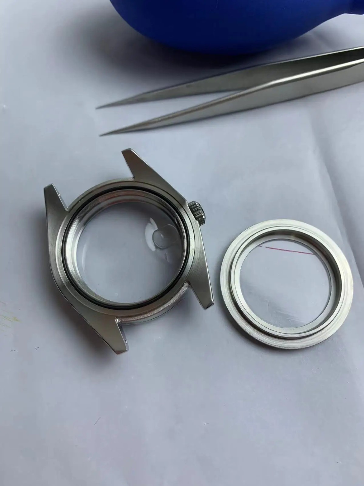36mm 39mm Watch Case Round Flat Edge For NH35 NH36 28.5mm Dial Steel Date