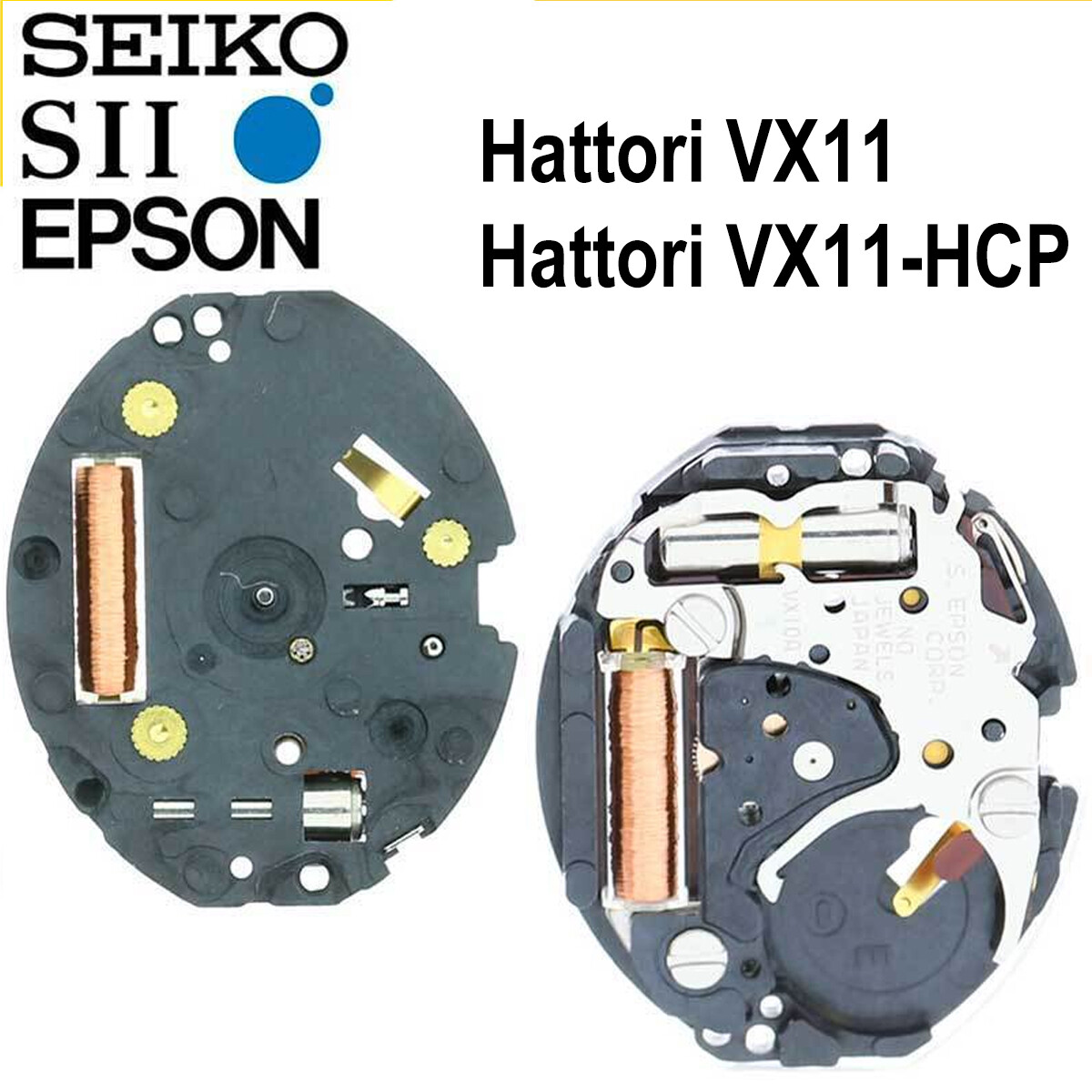 Genuine Seiko SII Epson VX11 Watch Movement Japan 3 Hands – Multiple Heights