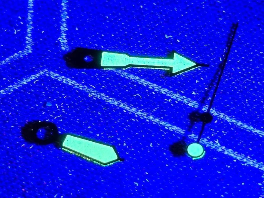 Watch Hands Green Luminous 8.5x12x12.5mm For NH34 NH35A NH36 7S36 4R36
