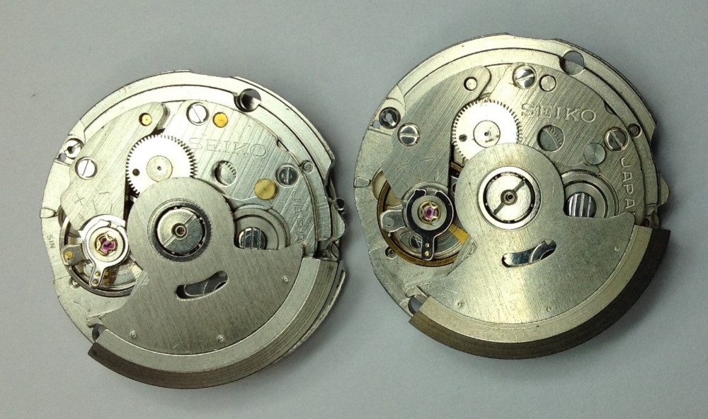 2 x Seiko 7009A Automatic Watch Movements for Restoration , Spare or Repair