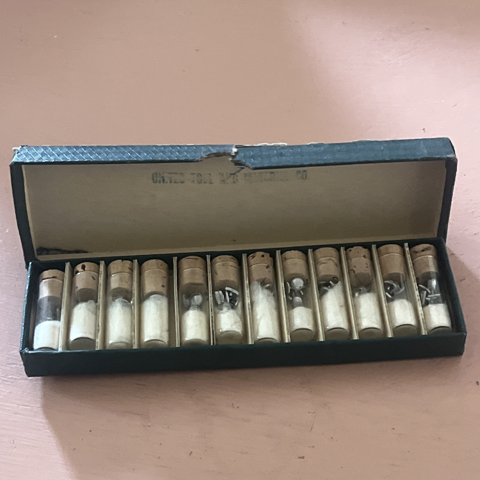 Vintage Swiss Craft Chromed Crowns #124 72-piece watch part assortment box
